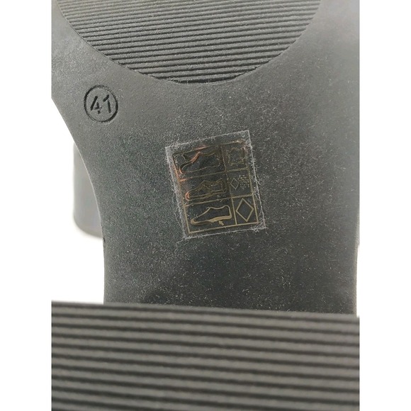 Steve Madden Flynn Black Leather Platform Ankle Boots Size 41/10.5 New C116 - Picture 8 of 11